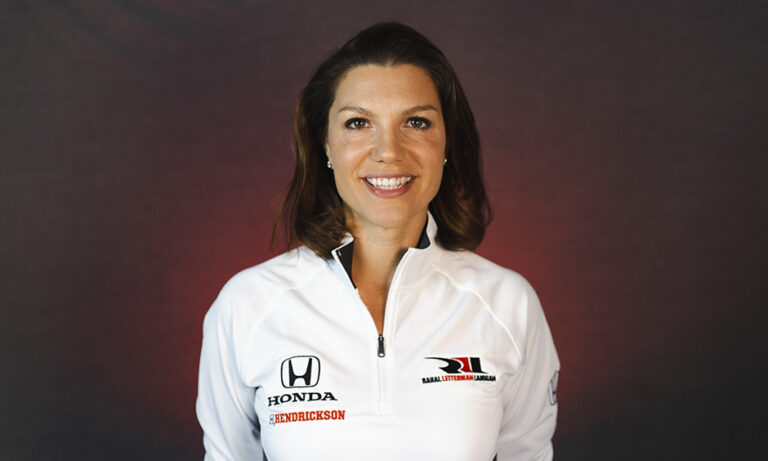 Katherine Legge in her race suit