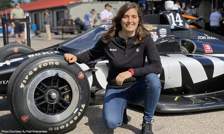Tatiana Calderon in her race suit