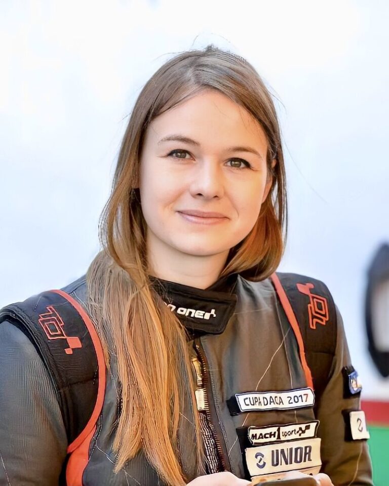 Cristiana Oprea in her race suit