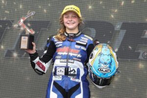 female motorcycle racer Kayla Yaakov