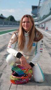 female sports car racer Laura Van Den Hengel