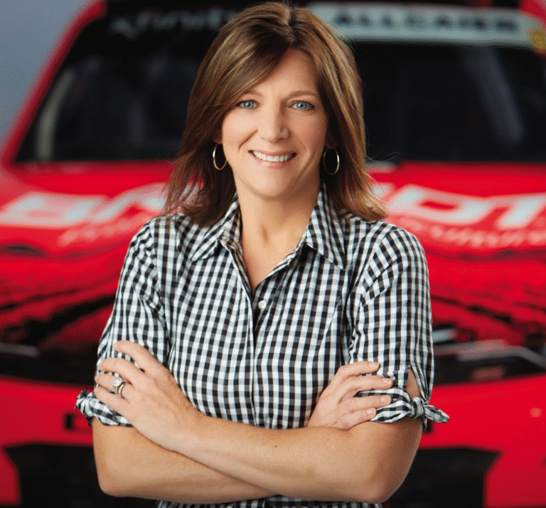 Kelley Earnhardt in her race suit