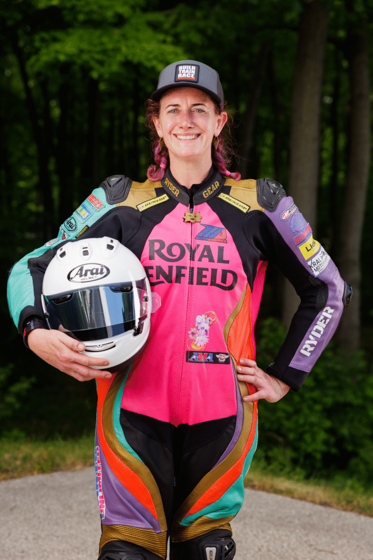 Lauren Prince in her race suit