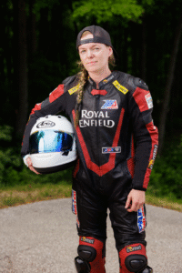 female motorcycle racer Aubrey Credaroli