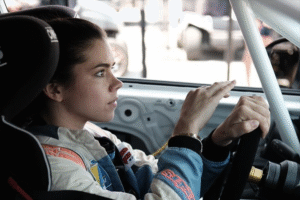 female touring racer Megan Tomlinson