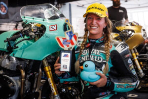 female motorcycle racer Kayleigh Buyck