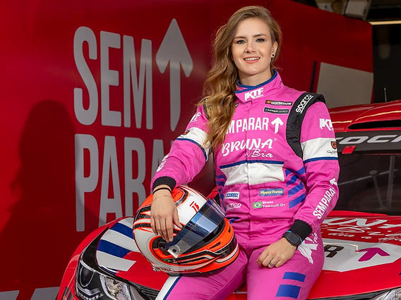 Bruna Tomaselli in her race suit