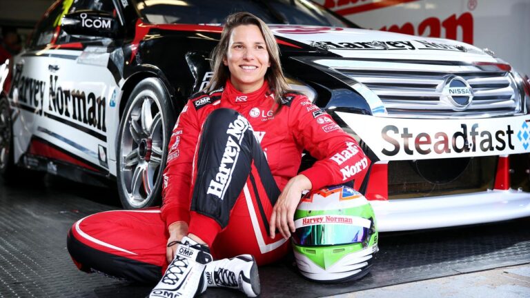 Simona De Silvestro in her race suit