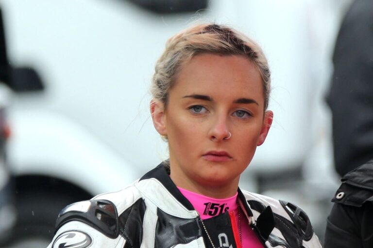 Melissa Kennedy in her race suit