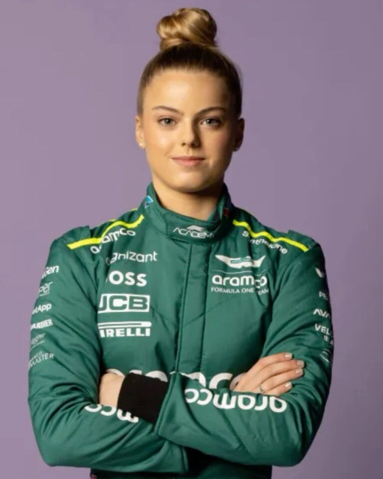 Tina Hausmann in her race suit