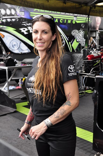 Alexis DeJoria in her race suit