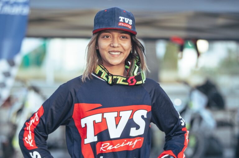 Aishwarya Pissay in her race suit
