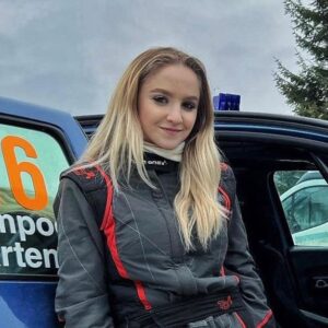 female rally racer Alexia Parteni