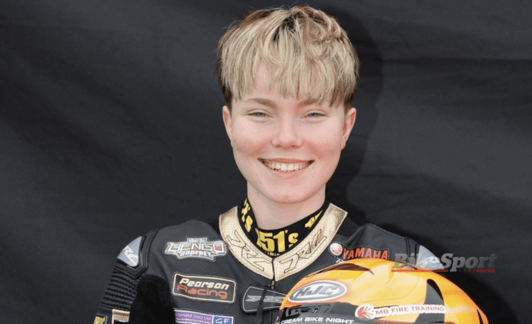 Alyssia Whitmore in her race suit