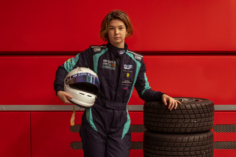 Victoria Blokhina in her race suit