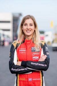 female sports car racer Charlie Martin