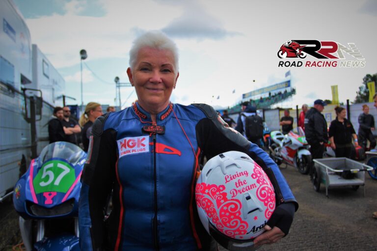 Yvonne Montgomery in her race suit