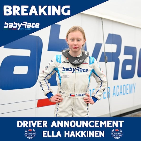 Ella Hakkinen in her race suit
