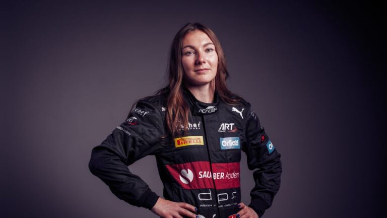 Léna Bühler in her race suit