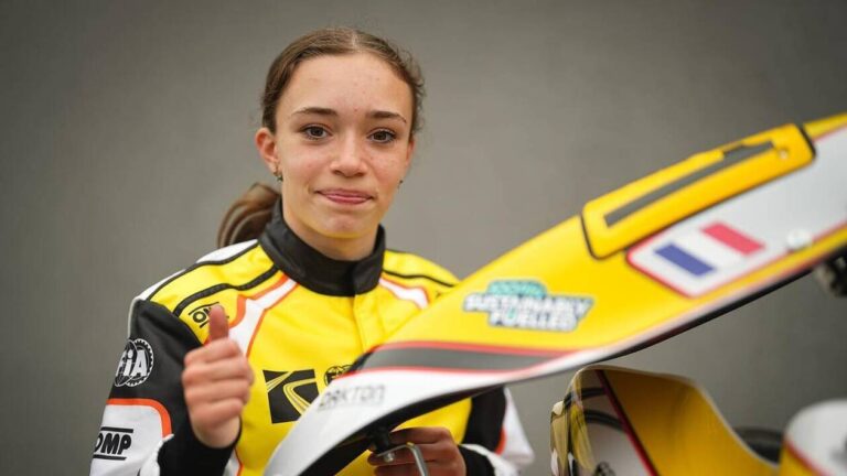 Lisa Billard in her race suit