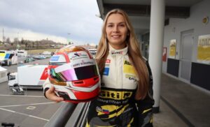 female sports car racer Fabienne Wohlwend