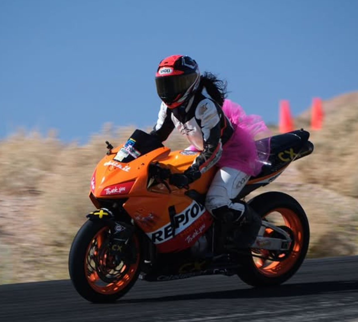female motorcycle racer Maxine Nanthavongdouangsy