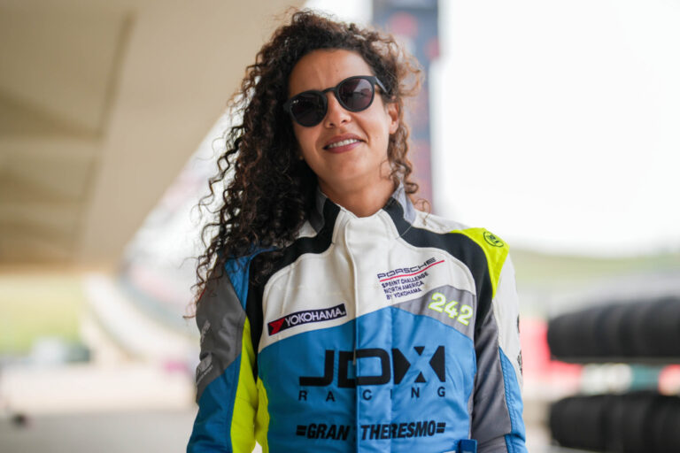 Therese Lahlouh in her race suit