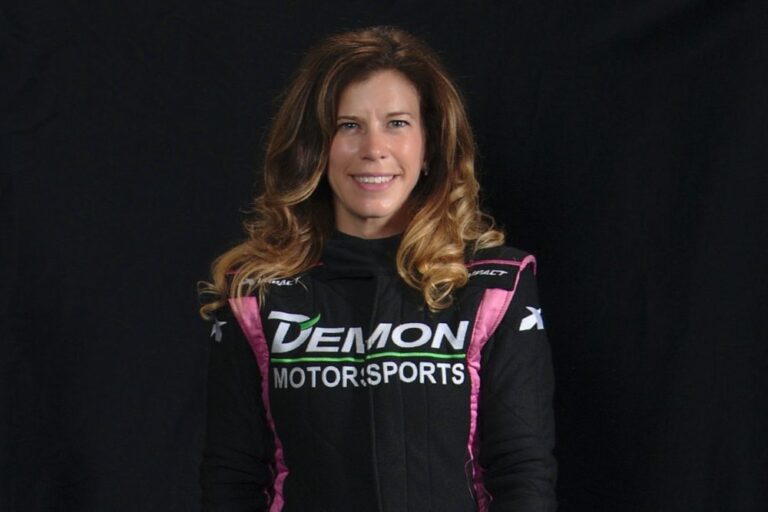 Nichole Elff in her race suit