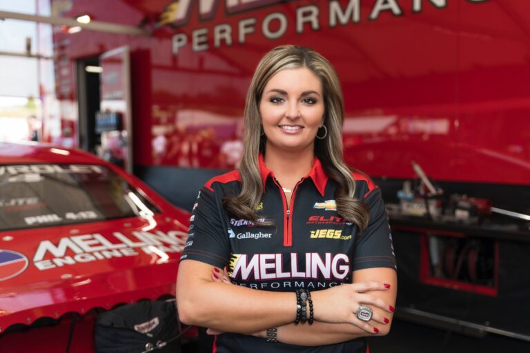Erica Enders in her race suit