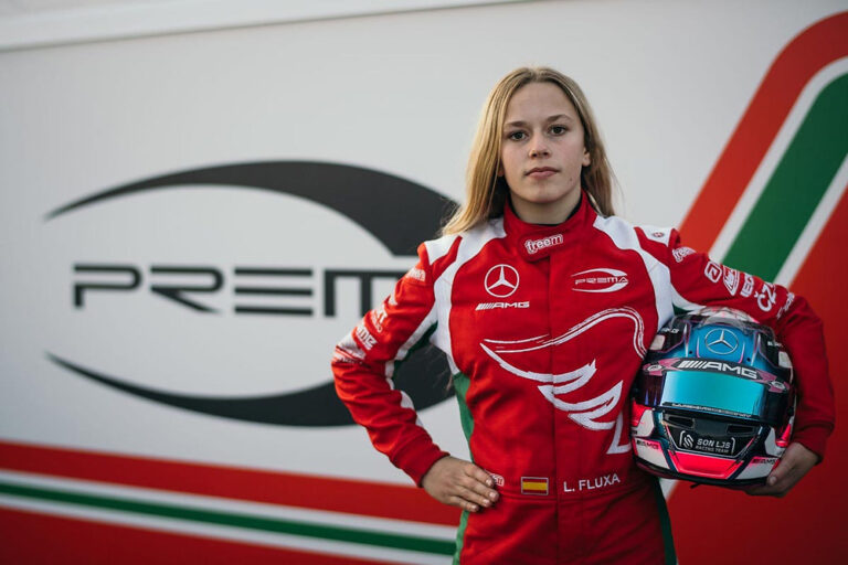 Elizaveta Kozlova in her race suit
