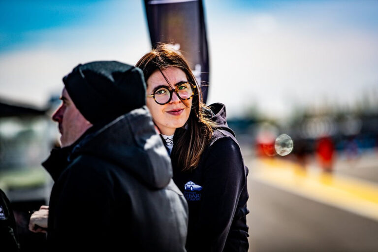 Carla Debard in her race suit