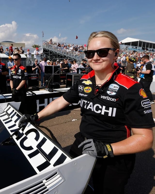 Lauren Dusa in her race suit