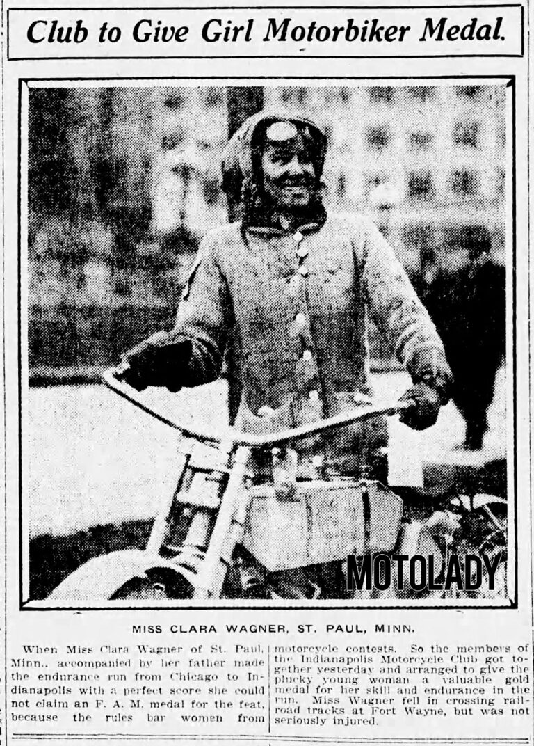 Clara Wagner in her race suit