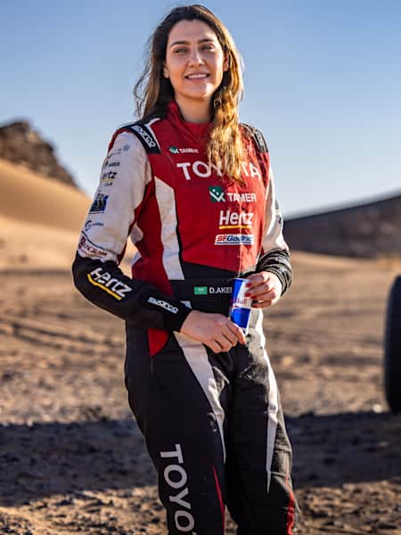 Dania Akeel in her race suit