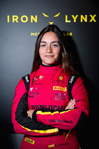 Laura Camps Torras in her race suit