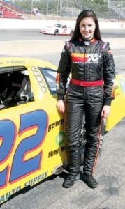 female sports car racer Laura Hayes