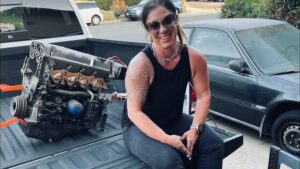 female drag racer Lisa Kubo