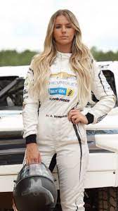 Amanda Sorensen in her race suit