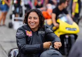 Jianna Evaristo in her race suit