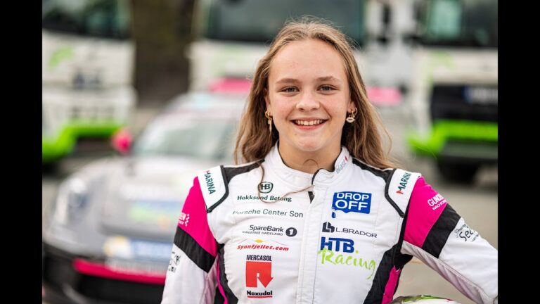 Isabell Rustad in her race suit