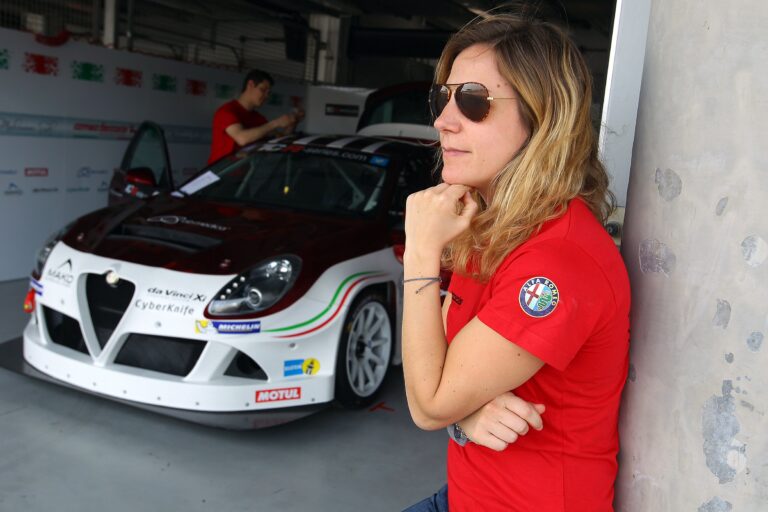 Michaela Cerruti in her race suit