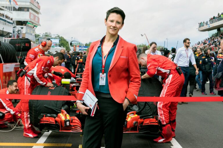 Ellie Norman in her race suit