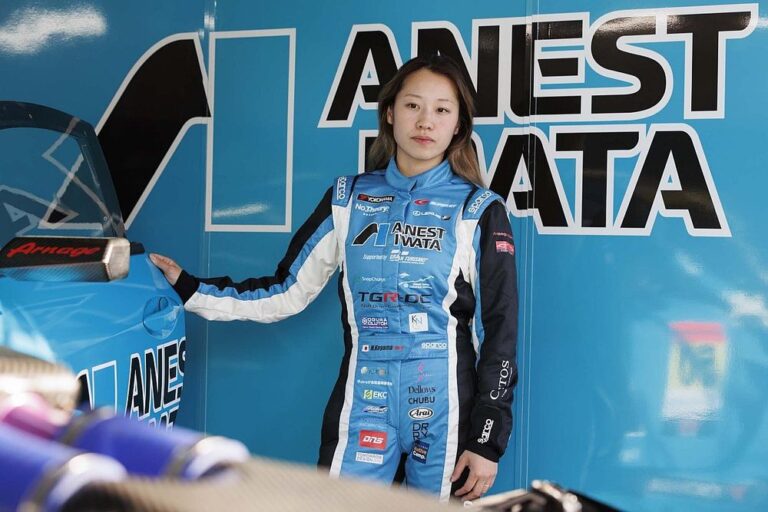 Miki Koyama in her race suit