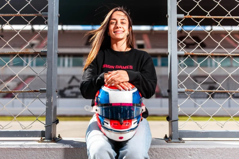Marta García in her race suit