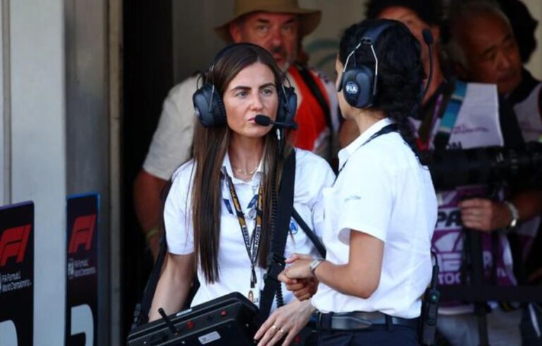 Rebecca Lee in her race suit