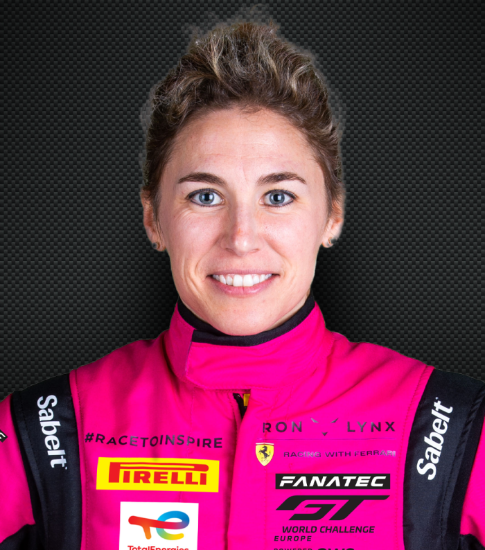 Rahel Frey in her race suit