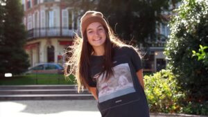 female motorcycle racer Sarah Lezito