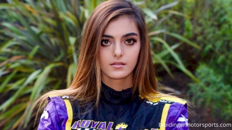 Annie Breidinger in her race suit