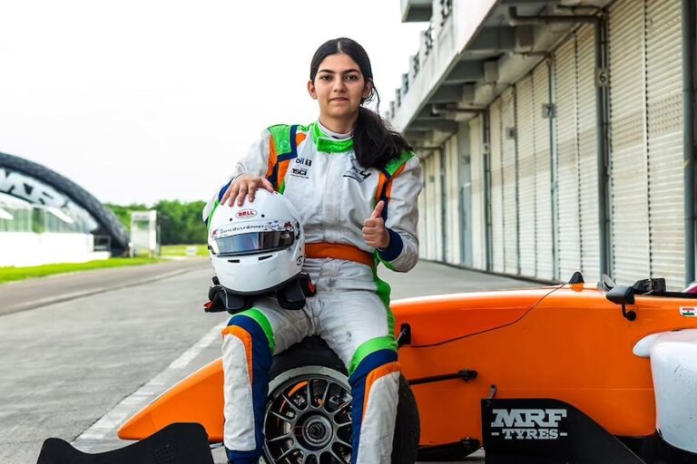 Aashi Hanspal in her race suit