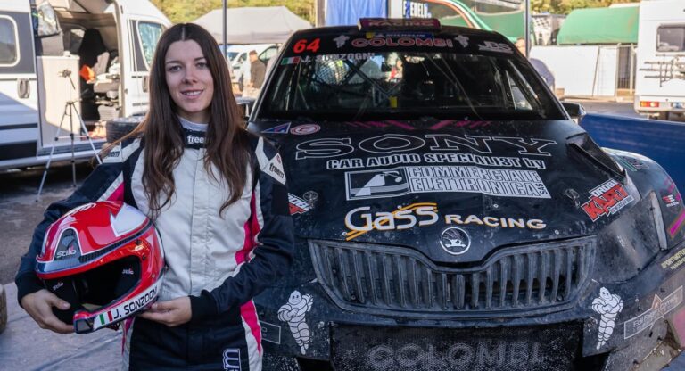 Jenny Sonzogni in her race suit
